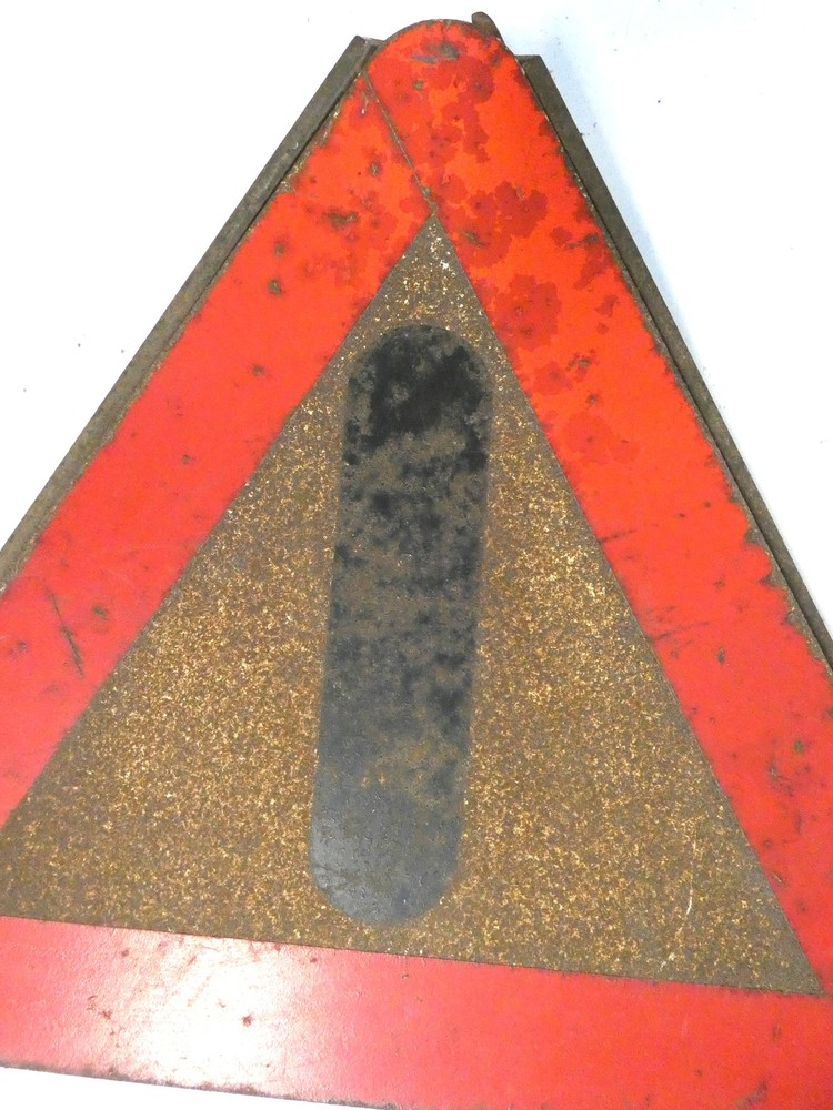 Vintage Car Warning Triangle, Solid