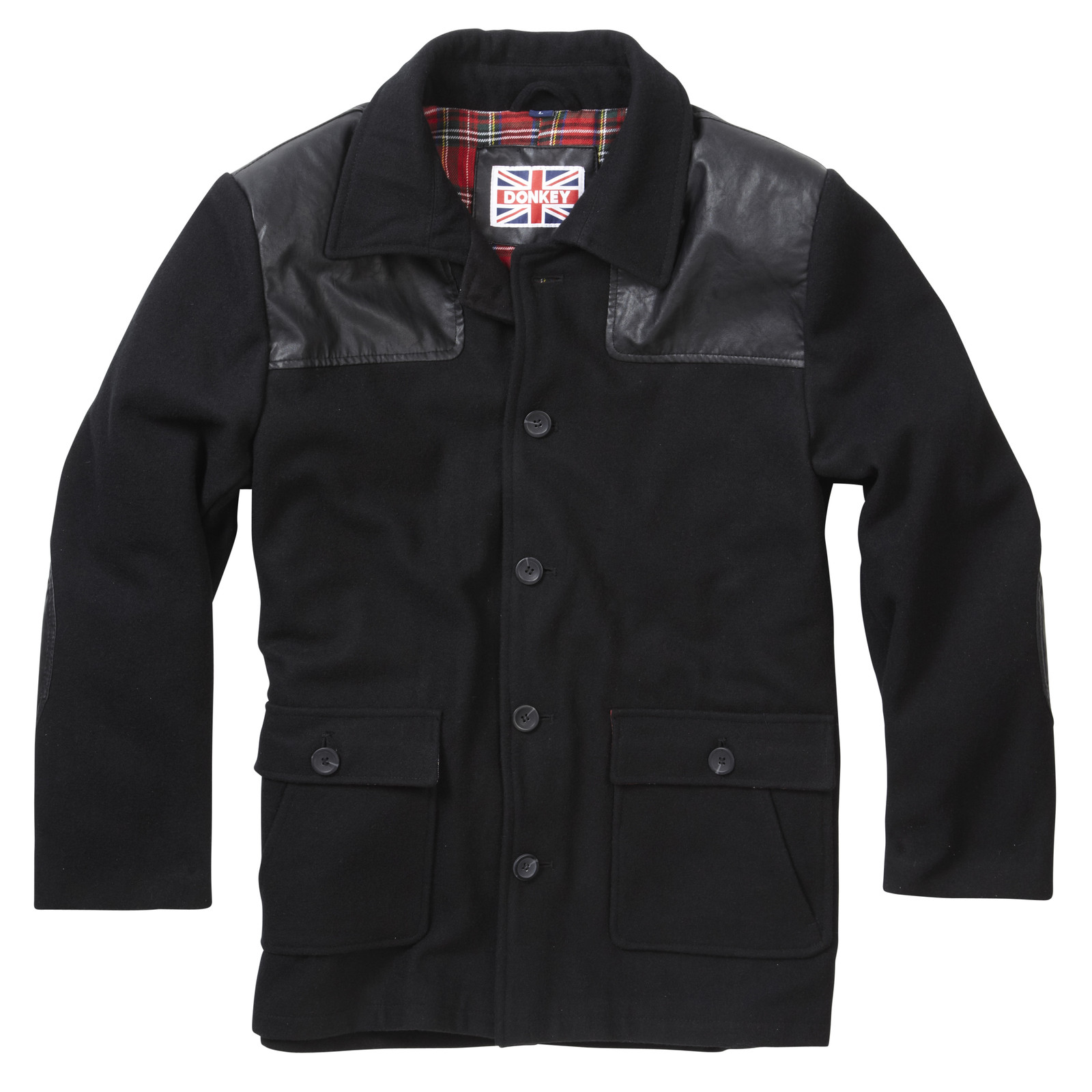 Donkey Jacket Mens Vintage Skinhead Punk MOD Outdoor Work Winter Warm Wool Coat