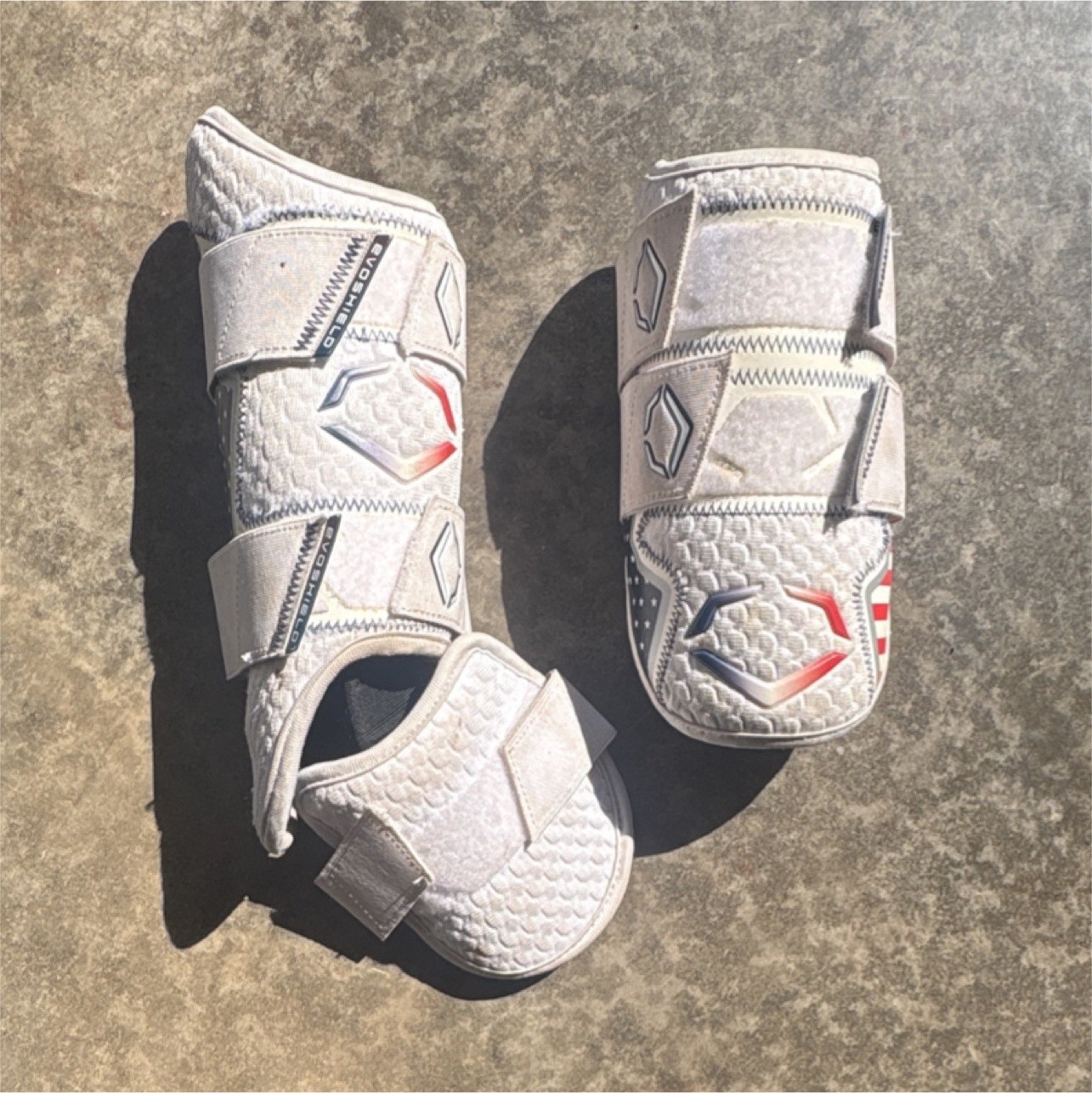 Used Evoshield  Arm guard and Leg guard. Both size large