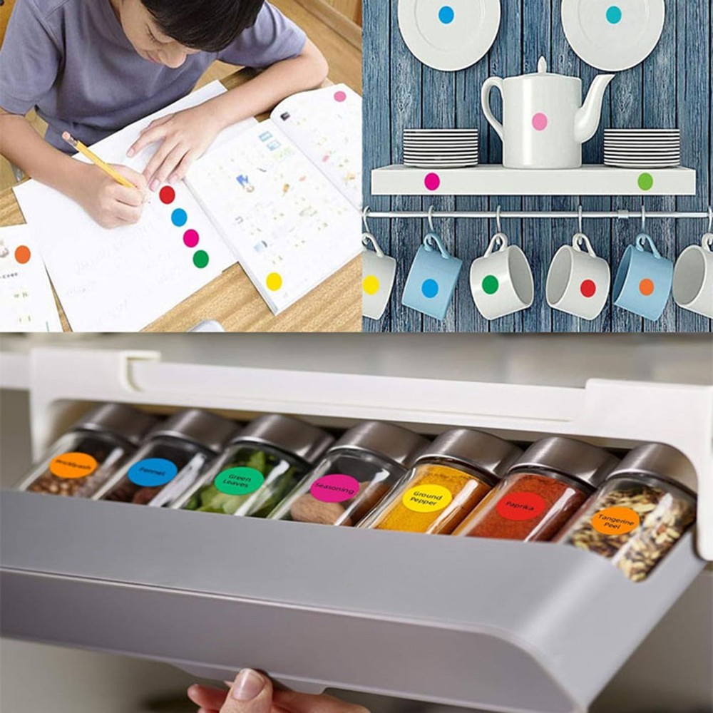 1000Pcs 1 Inch White Circle Dot Sticker Round Coding Labels 1 inch,