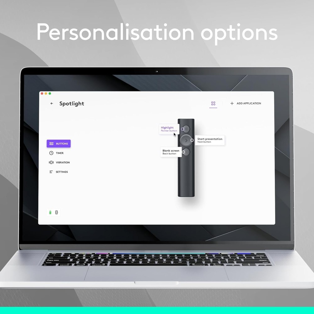 Logitech Spotlight Presentation Remote - 30m Bluetooth Clicker with Highlighting