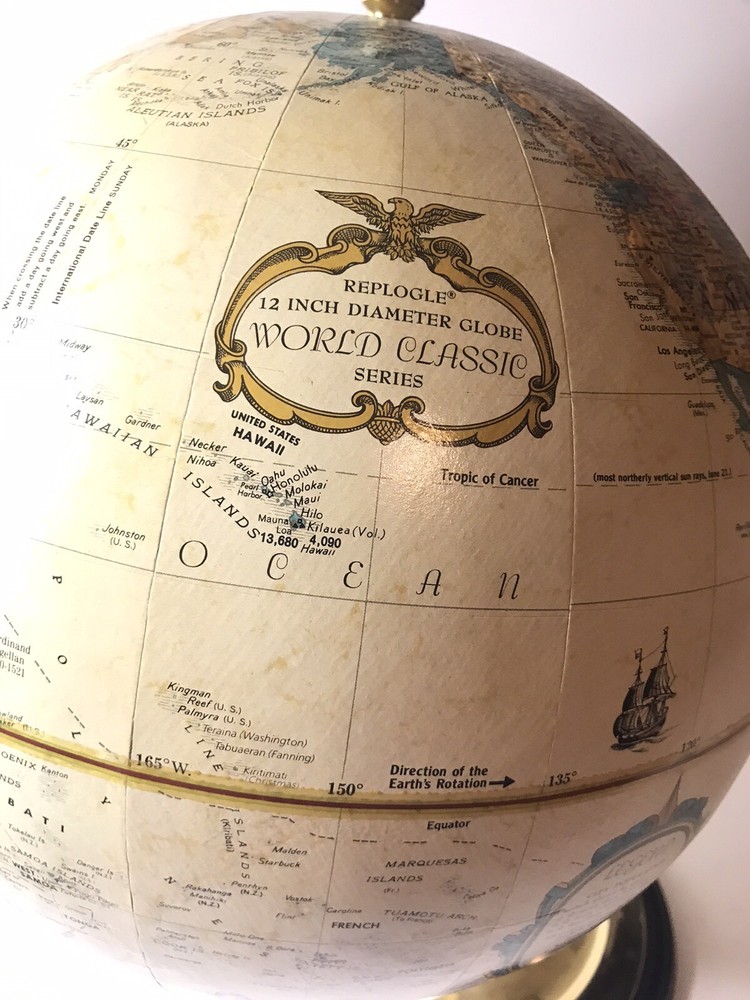Vintage Globe Cottagecore Replogle 12”