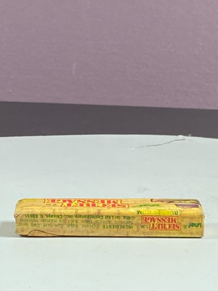 Leaf SECRET MESSAGE Bubble Gum Pack candy container CIA Vintage 1981
