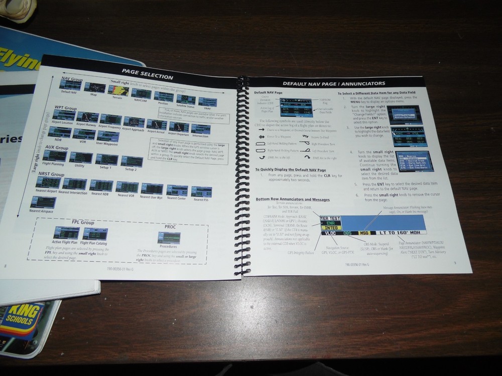 Garmin 430 530 Software and 400w Series Quick Reference & Pilots Guide