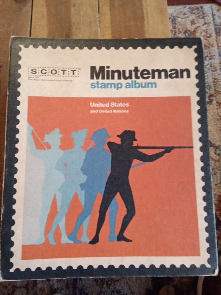Vintage Scott Minuteman Stamp Album With Stamps + Collection Of Stamps ST2