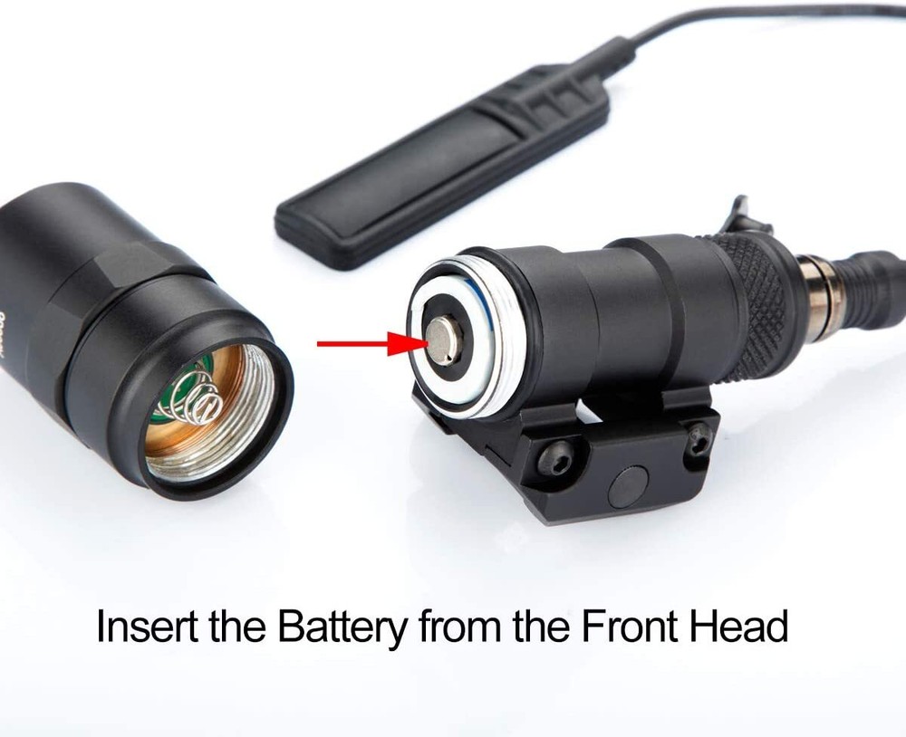 Tactical M300B M600B Weapon Light Flashlight with Remote Pressure Switch + cap