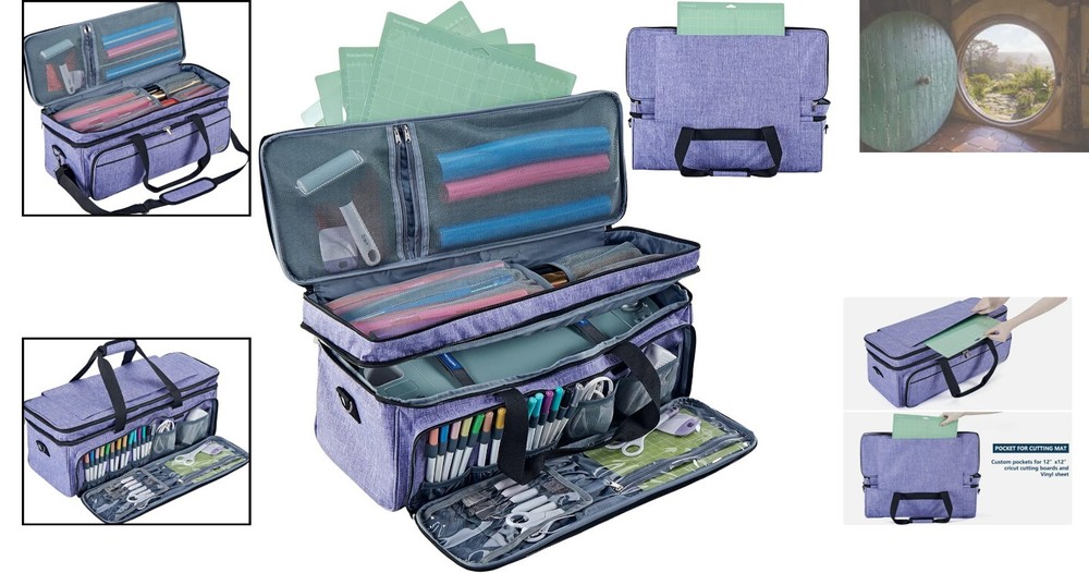Efficient Double Layer Case for Cricut Machines and Craft Tools - Zipper Closure