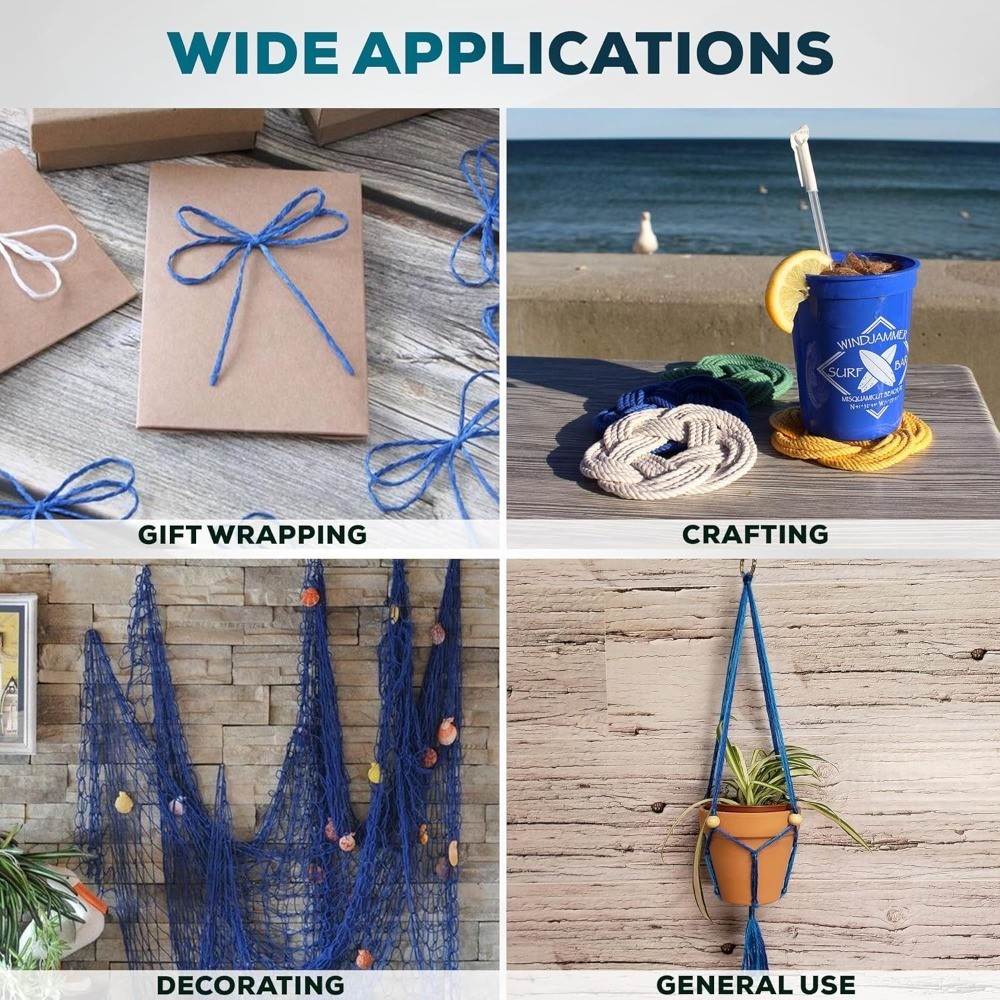 Mason Line String 1.3mm Thick Twisted Polypropylene Construction Twine for