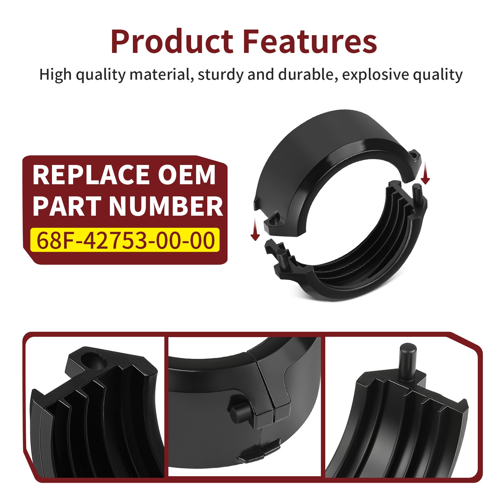 68F-42753-00-00 For Yamaha Outboard Marine Rigging Hose and Cables Fastener