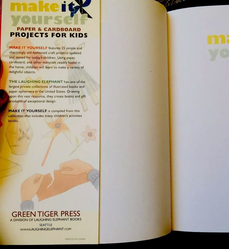 MAKE IT YOURSELF~ 25 Activities Children’s Projects Paper & Cardboard Craft Book