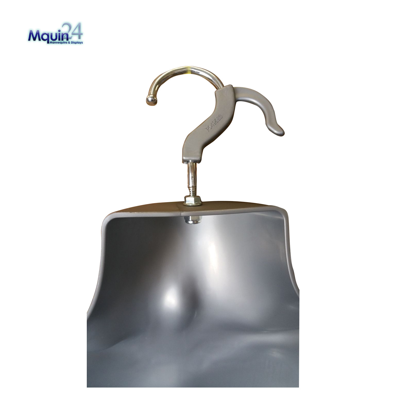 MALE TORSO MANNEQUIN -GREY (SILVER) + STAND + HANGING HOOK MEN DRESS FORM