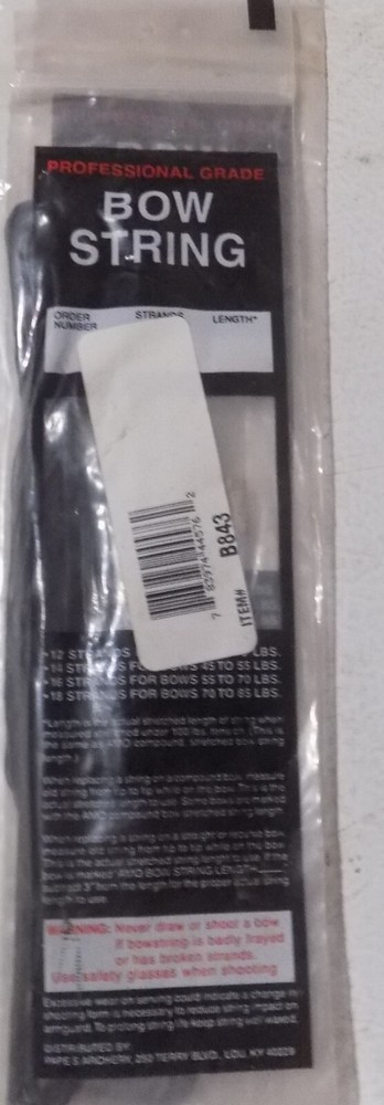 1 Papes Professional Bowstrings B 18str 43"