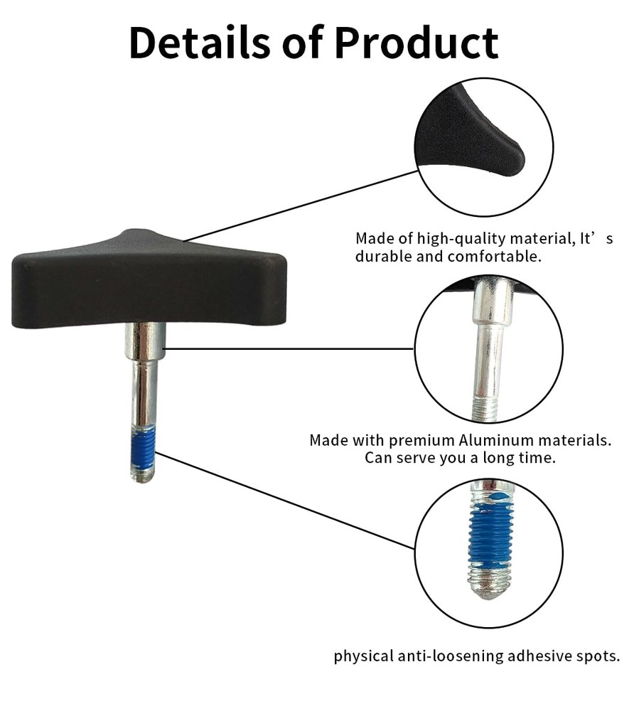 3 Pack 3 Point Rollator Knob Walker Replacement Knobs Universal Part for Walker