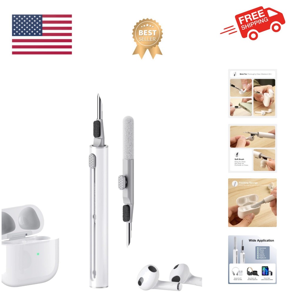 Cleaner Kit for Airpods Pro 1 2 3 Multi-Function Cleaning Pen with Soft Brush...
