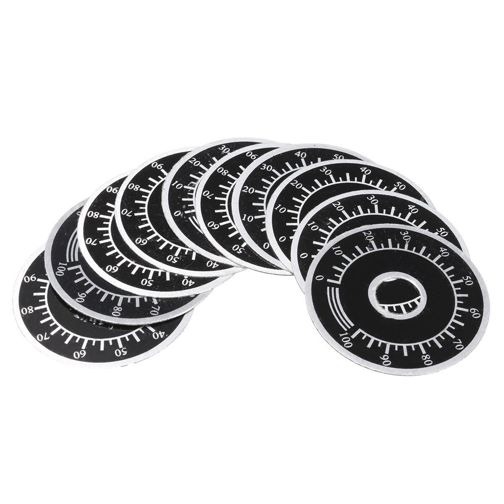 10x Rotary Potentiometer Knobs + Volume Amplifier Dial Hole 6mm Shaft