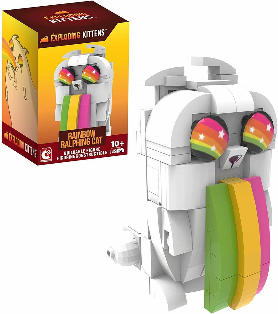 Exploding Kittens - Rainbow Ralphing Cat Buildable Figure (145 pieces)