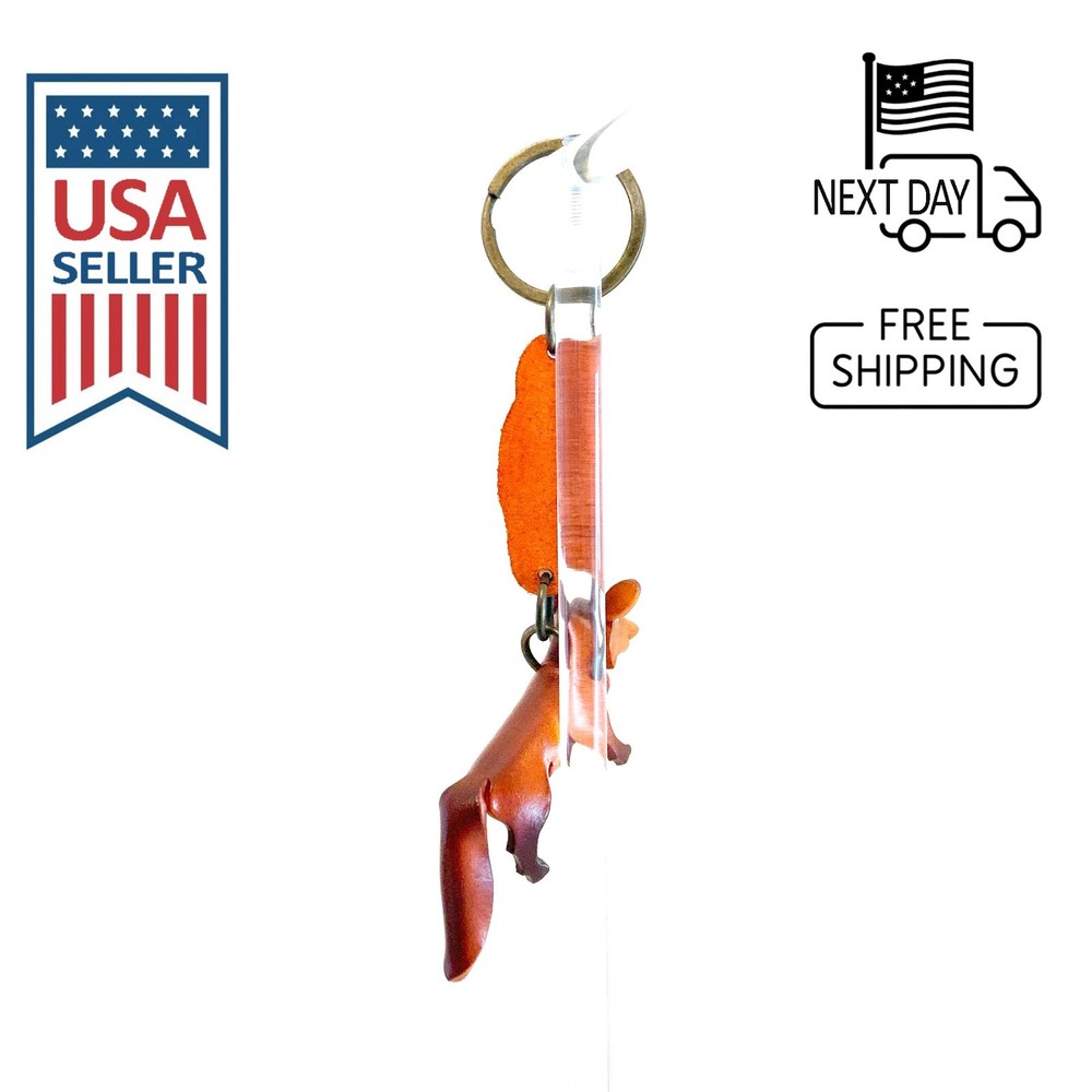 Fox Handmade Leather Keyring
