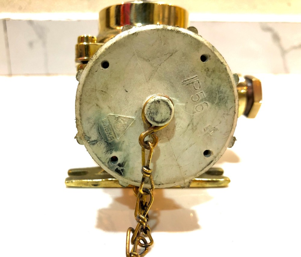 Brass Ship Switch & Socket – Original Industrial Nautical Electrical Fixture