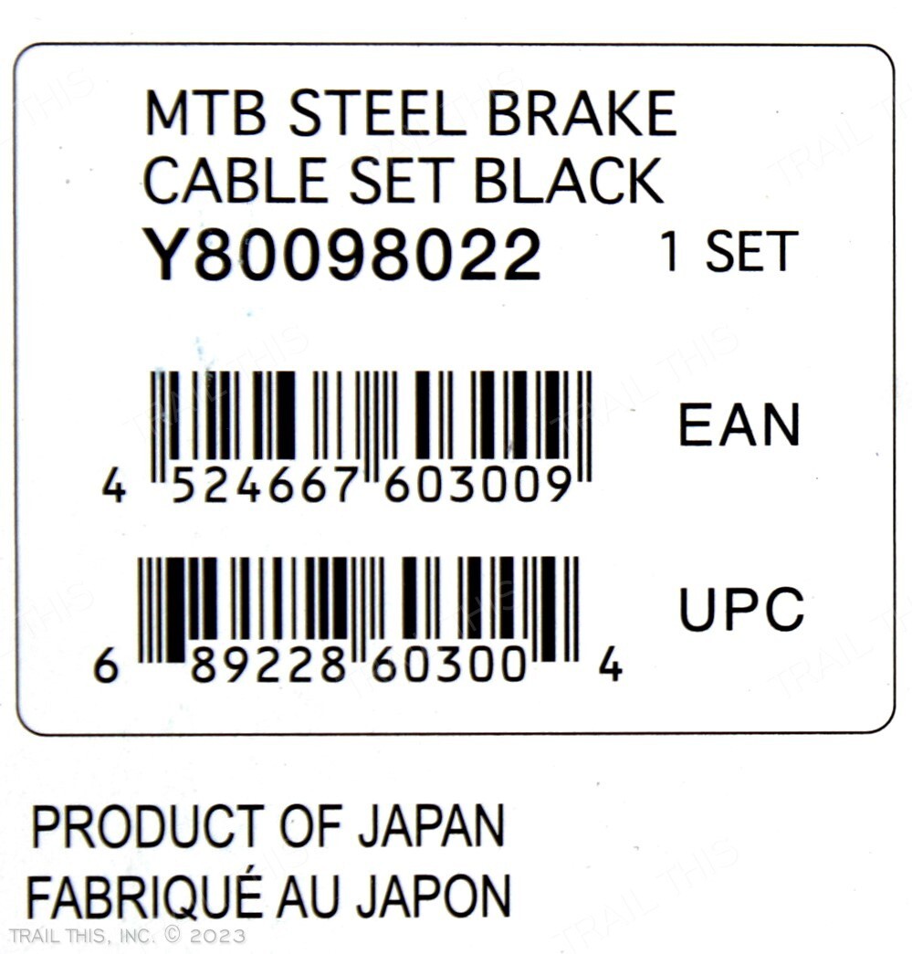 Shimano Standard Brake Cable Set / Kit w/ Black Housing for MTB or Road Bicycle