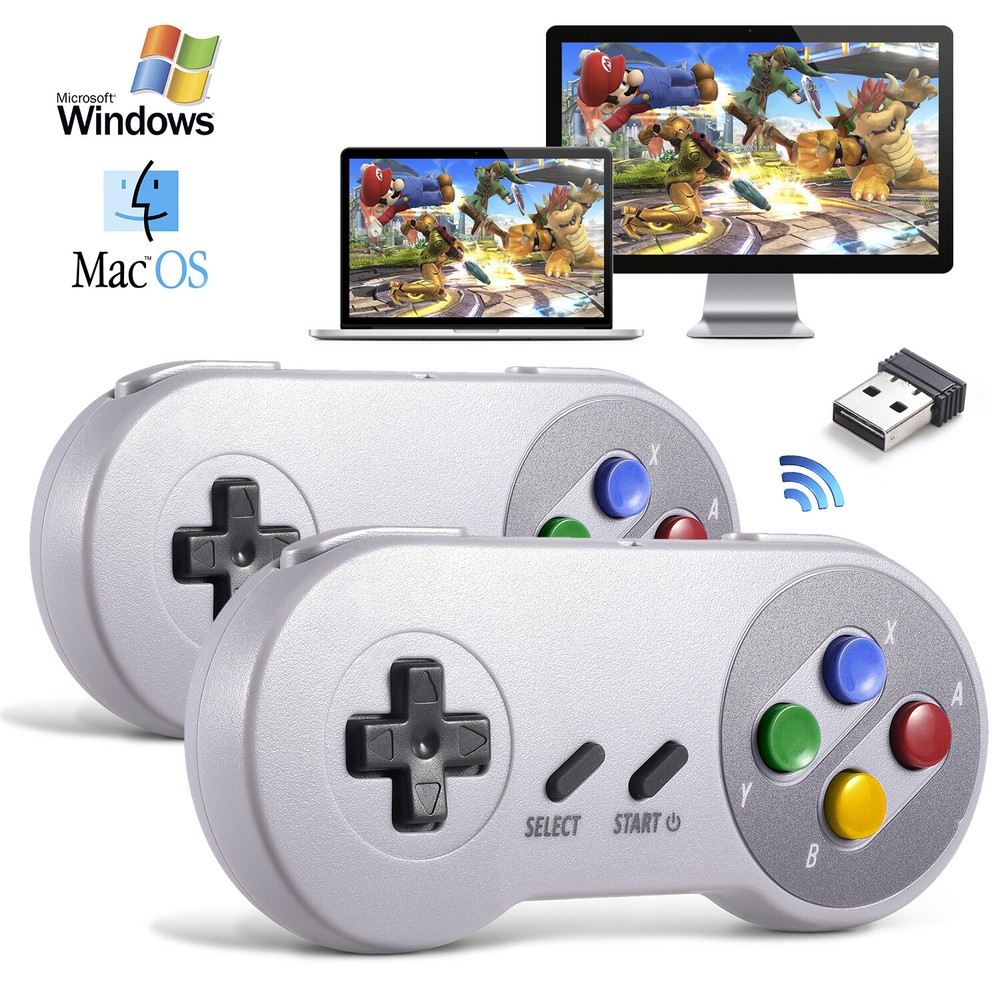 Wireless USB SNES Controller Joystick Gamepad For PC MAC Raspberry Pi Windows