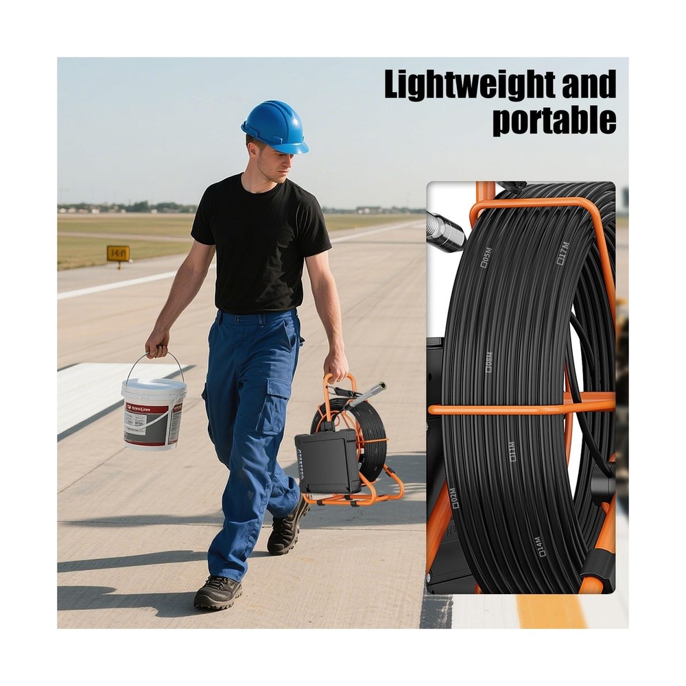 Sewer Camera 100FT/30M Borescopes Plumbing Pipe Inspection Camera DVR & Audio...