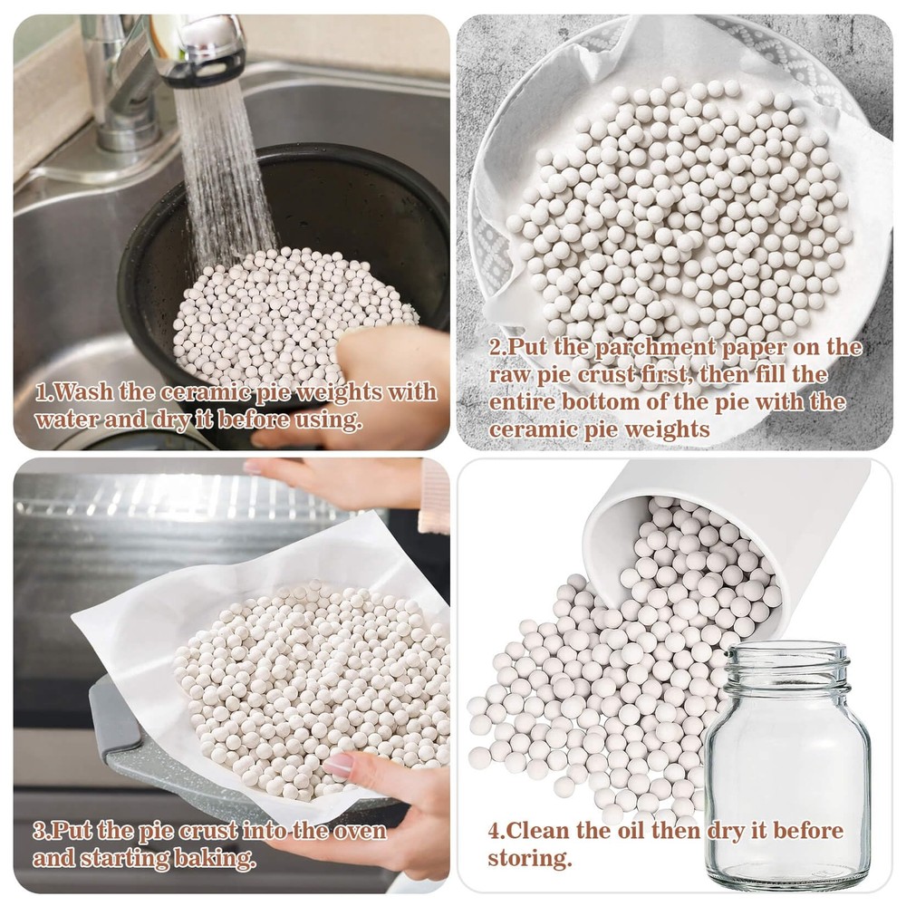 1LB Pie Weights for Baking - Pie Crust Weights Ceramic Pie Weights Baking Weight