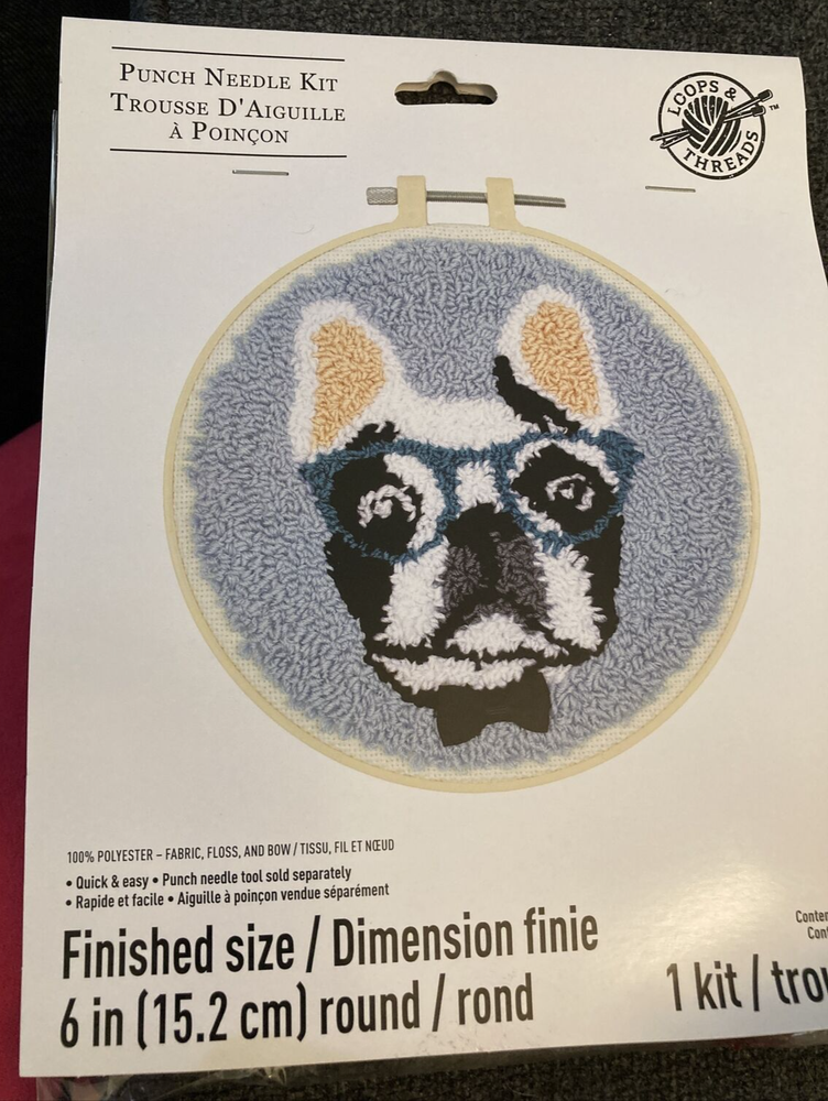Loops & Threads "Dog" Punch Needle Kit 6" #663955