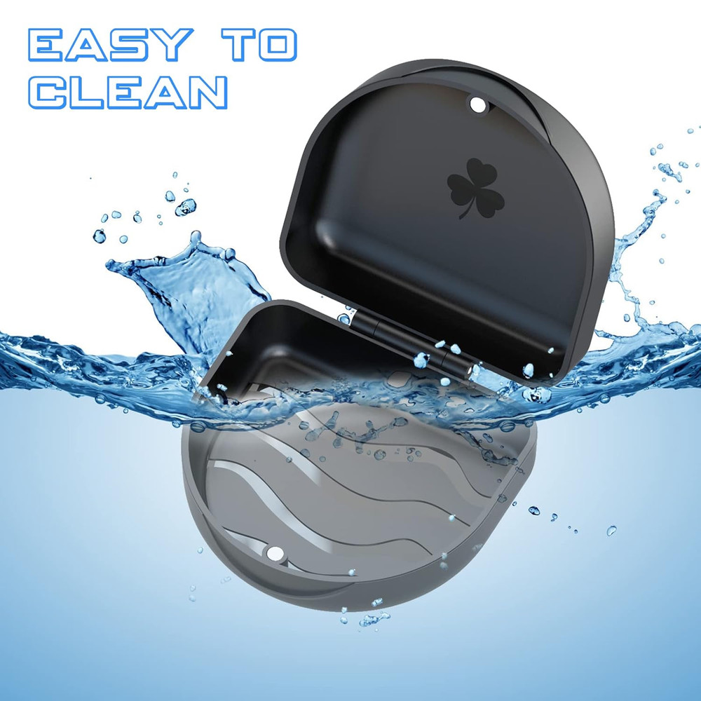 Aligner Case, Retainer Case, Braces Box, 1 Piece Orthodontic Box, BLACK.