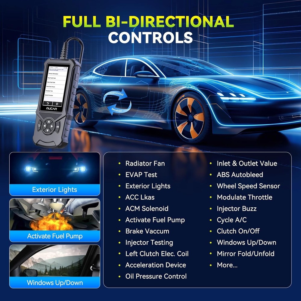 Professional Car Scanner Tool OBD2 Full Diagnostics Bidirectional