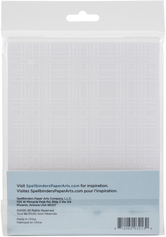 Spellbinders Embossing Folder Plaid Company