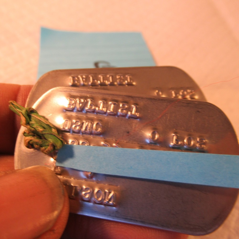 VINTAGE US MILITARY DOG TAGS K.A. WILSON USMC