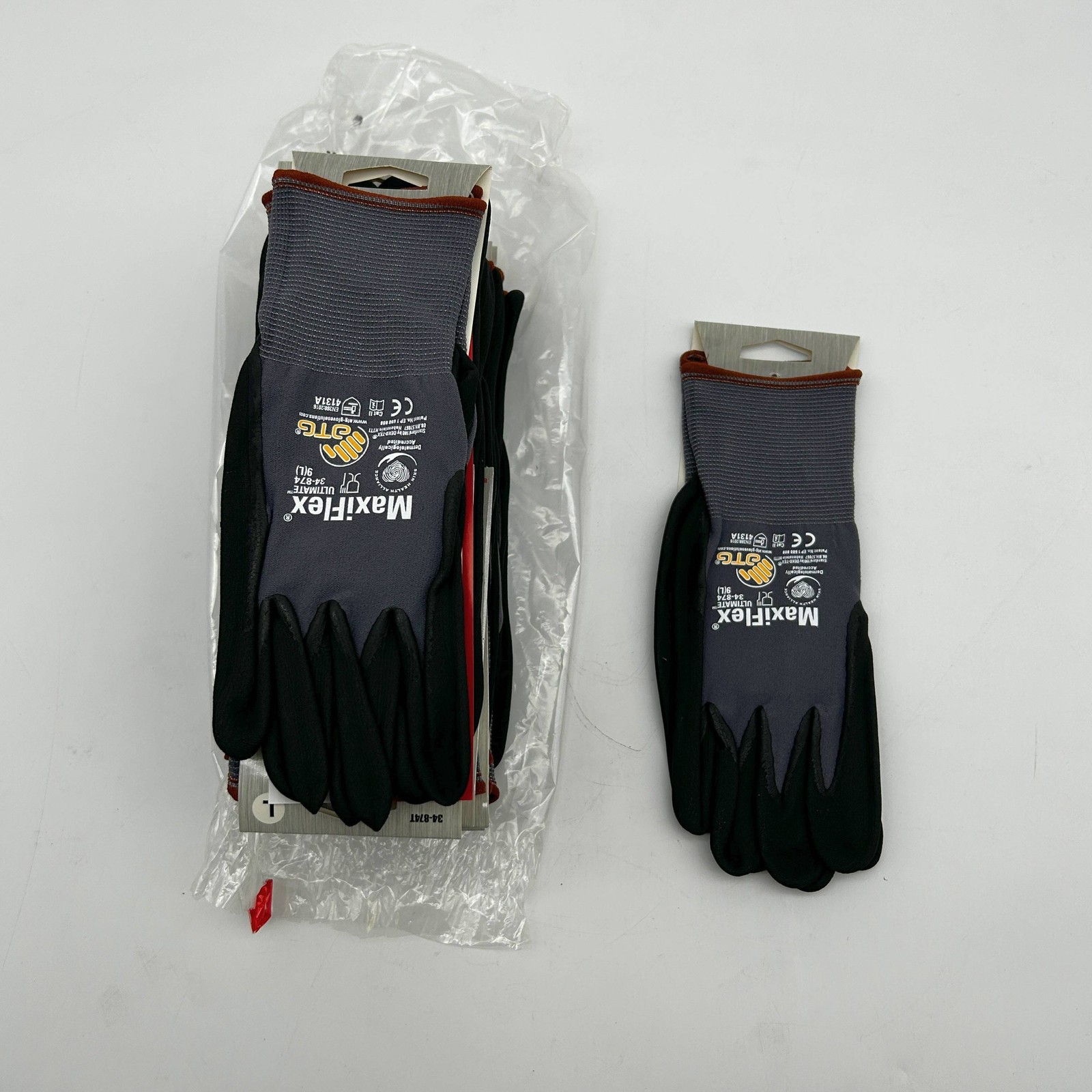 MaxiFlex Ultimate 34-874T Cut Resistant Gloves 9 Large Lightweight Nitrile 12prs