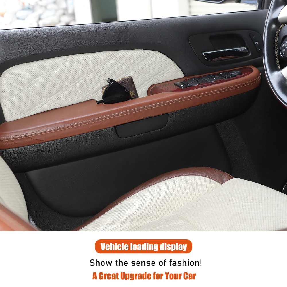 ABS Black Inner Door Panel Handle Pull Cover For Cadillac Escalade 2007-2014