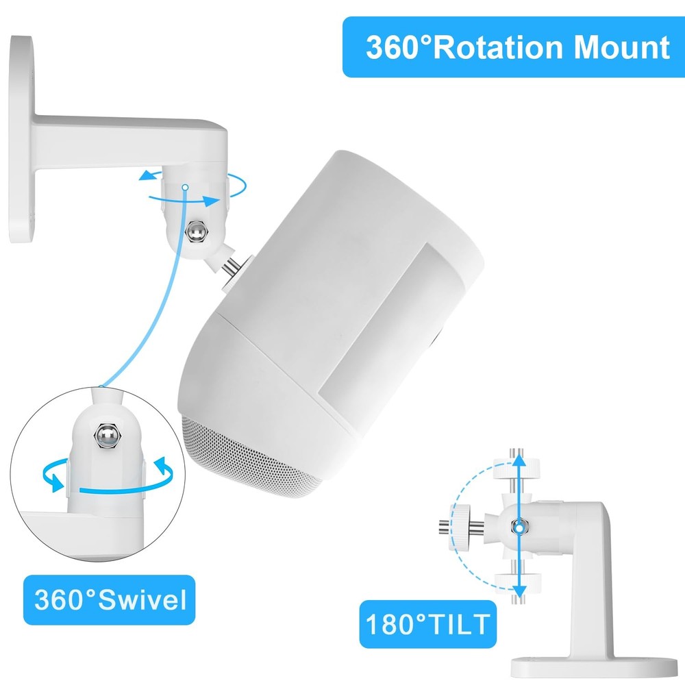 2 Pack Adjustable Wall Mount for Ring Spotlight Cam Battery Plus Pro Indoor