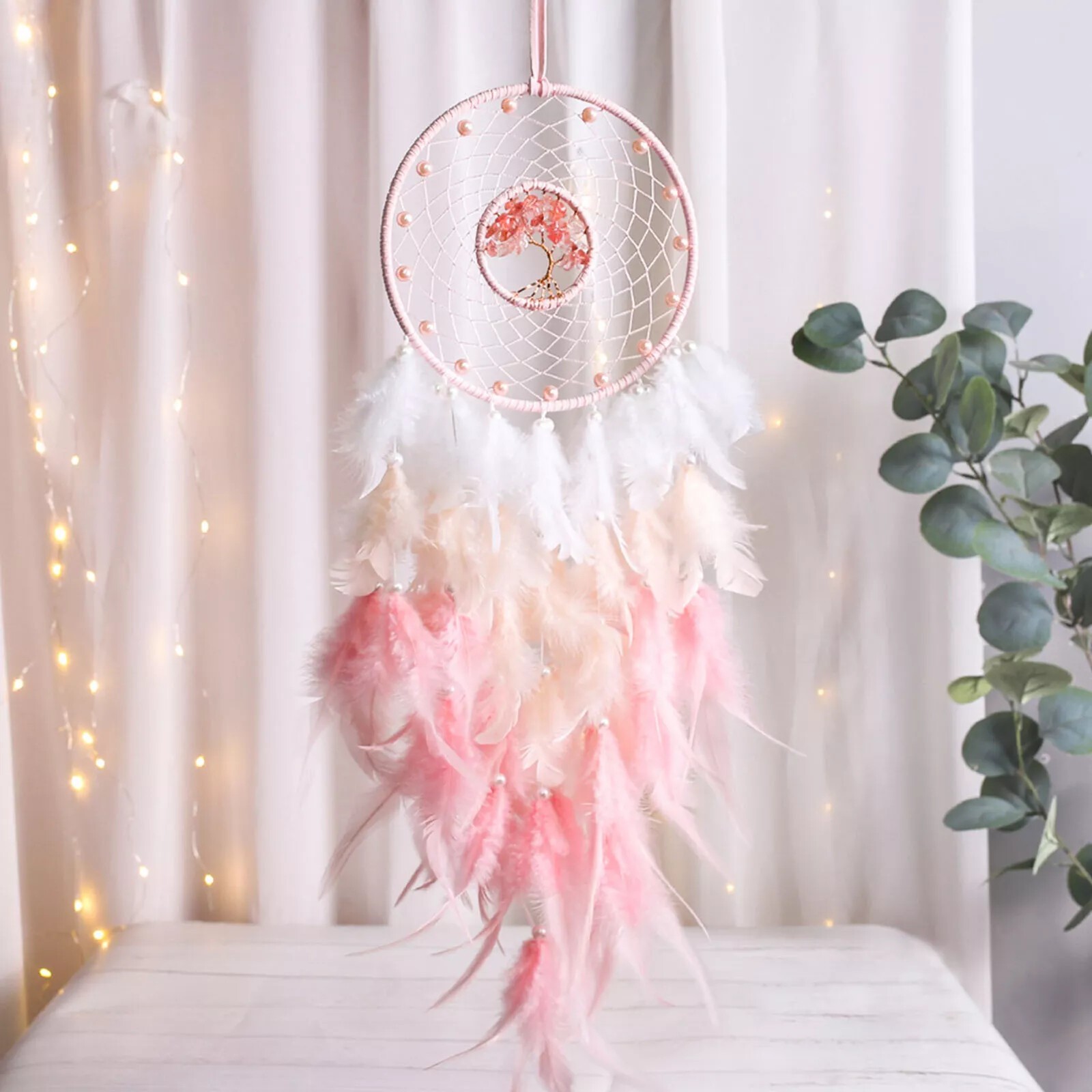 Tree of Life Handmade Dream Catcher Feather Hanging Dreamcatcher Home Wall Decor