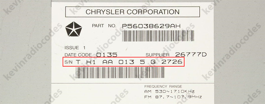 ✅DODGE RADIO DECODE PIN CODE RAM CHALLENGER CHARGER DURANGO LARGE CARAVAN✅