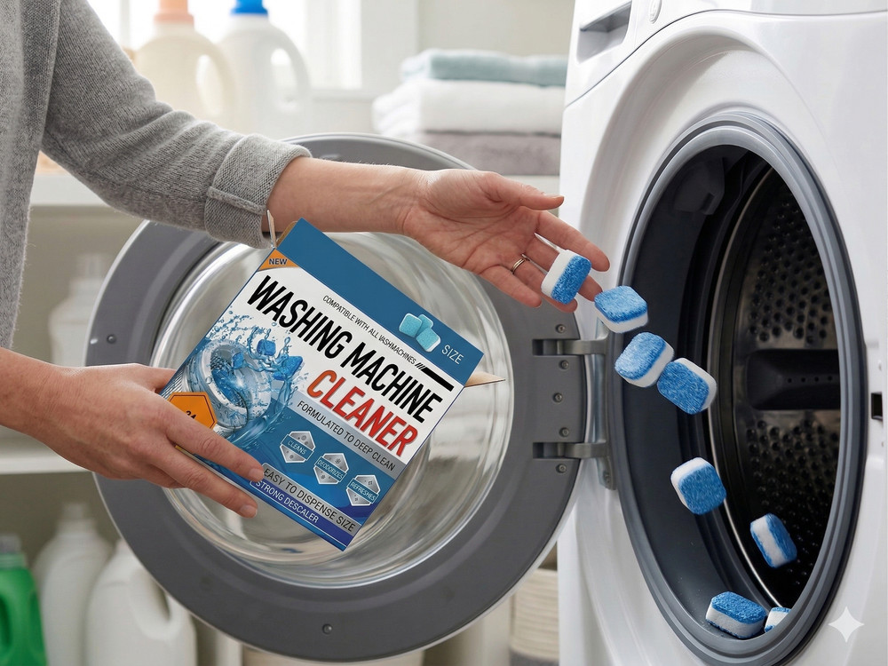Washing Machine Cleaner Tablets for HE Front & Top Loaders, 24 Count