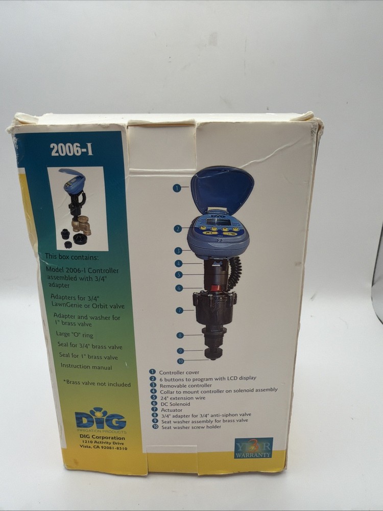 DIG 2006-I Battery Powered Digital Irrigation Controller - With Valve Actuator