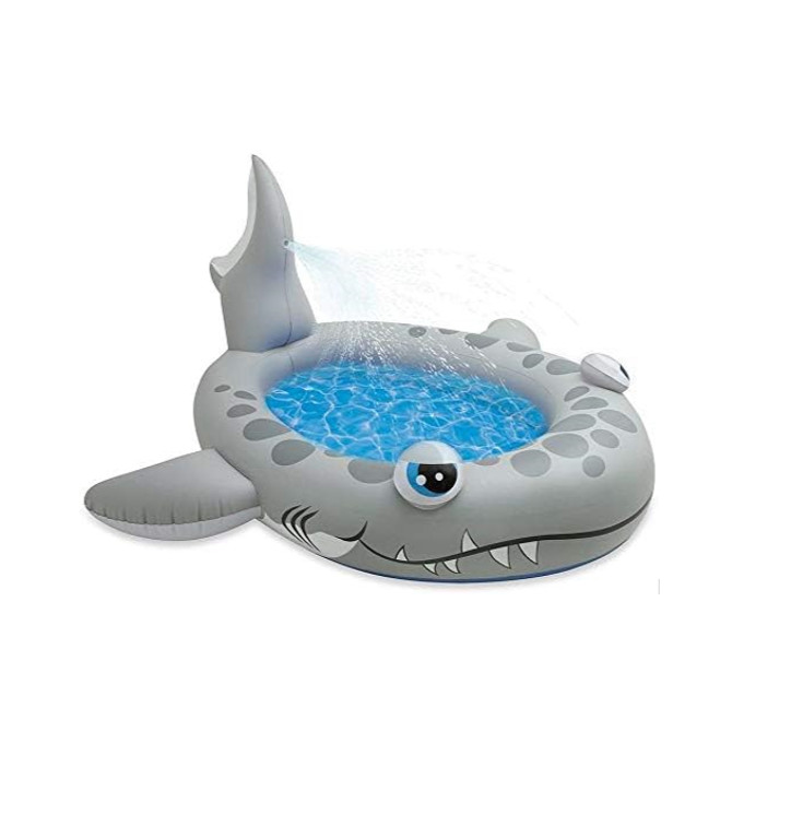 Intex 57433 Shark Baby Spray Pool with Spray Spout - AGES 2+