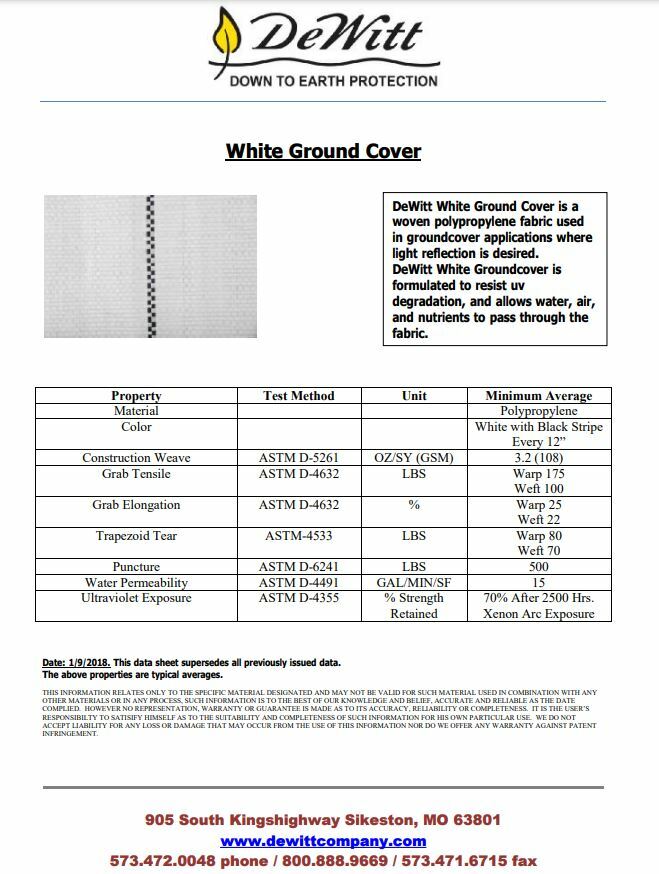 DeWitt White Woven Ground Cover 6 FT X 300 FT
