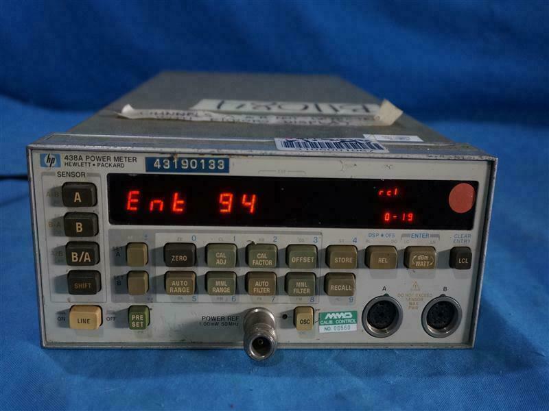 HP Agilent 438A Dual Sensor Power Meter 100-120V/220-240VAC w/ Errors