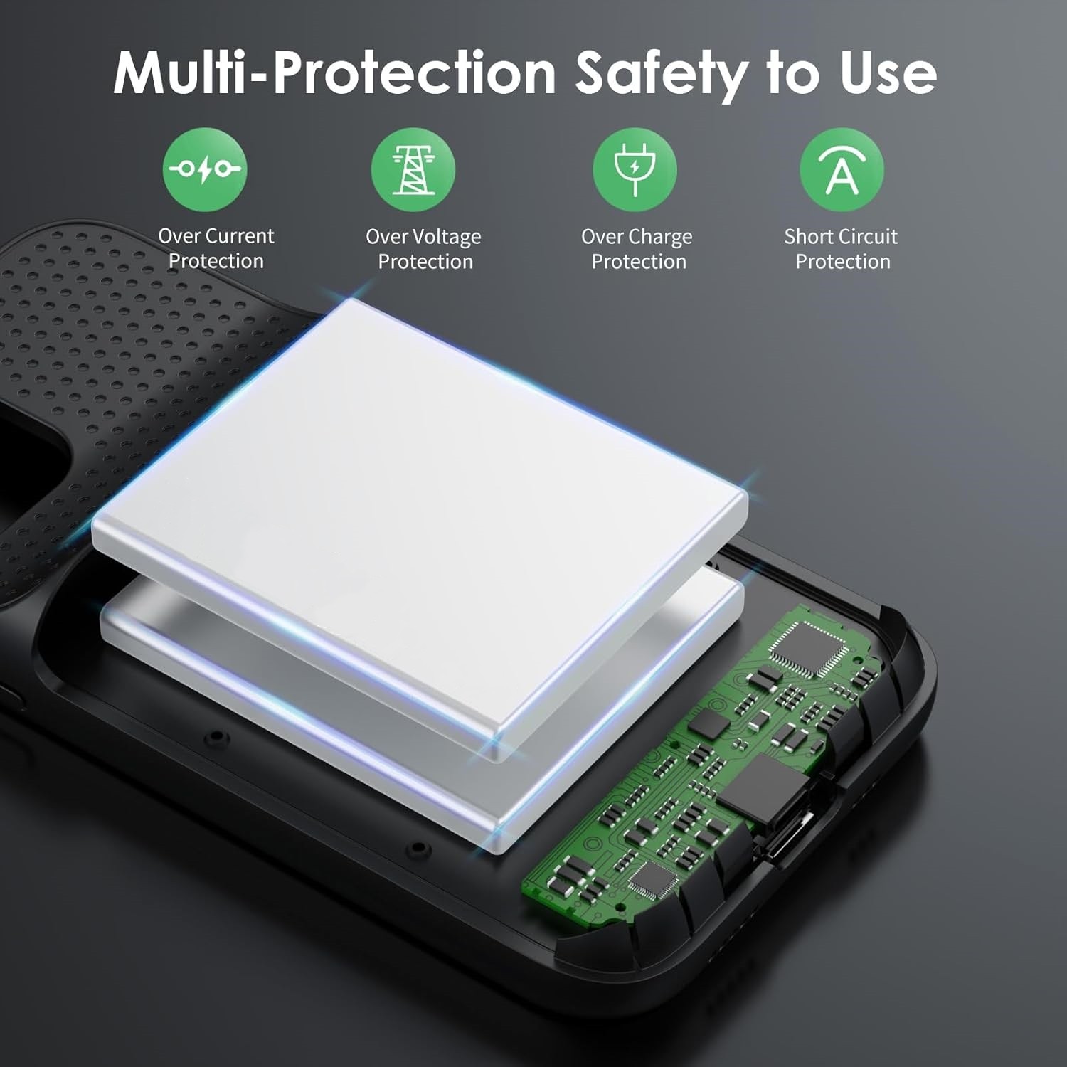 Battery Charger Case Power Bank Charging Cover For iPhone Air 17 16 15 14 13 12