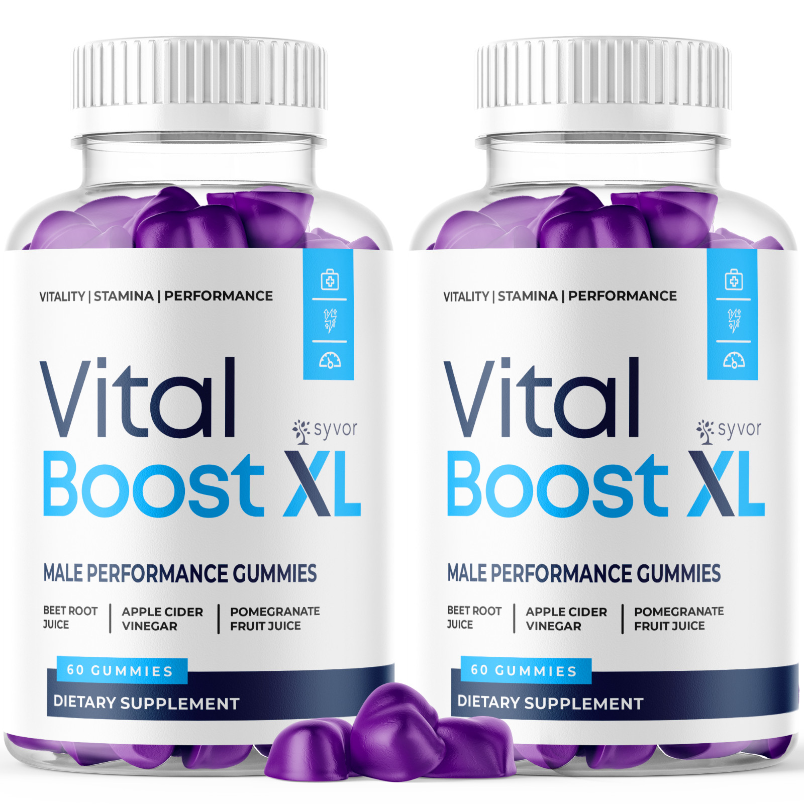 (2 Pack) Vital Boost XL Male Gummys Advanced Formula VitalBoost XL 120 Gummies