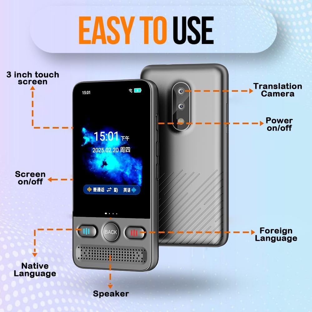 Language Translator Device, Voice/Text Bidirection Word Translator, 138 Language