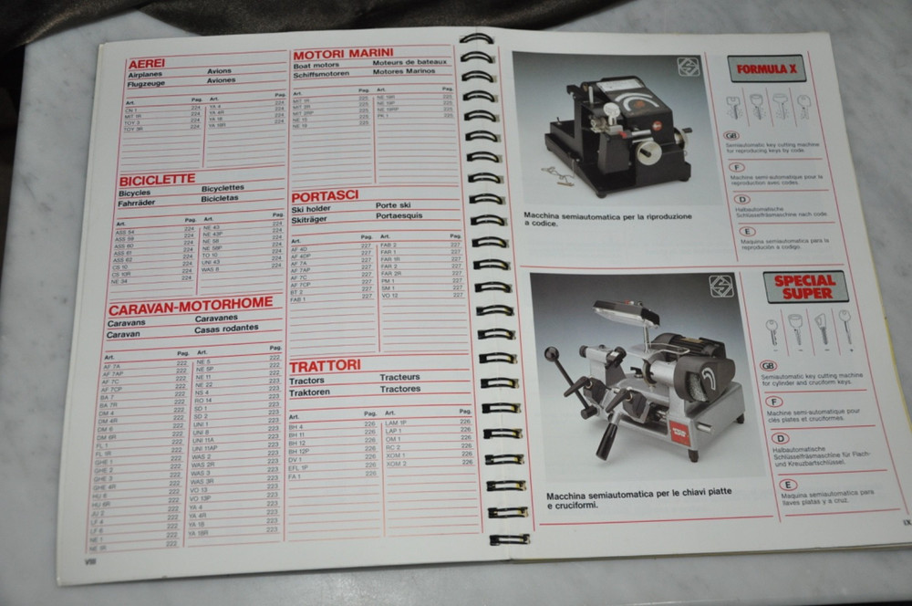 Silca Key Vintage Locksmith Guide Book. 1986 ish I think