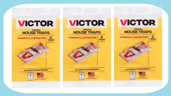 3 PACK Victor Original Mouse Snap Trap Disposable 2 Traps Per Pack = 6 ~  M150