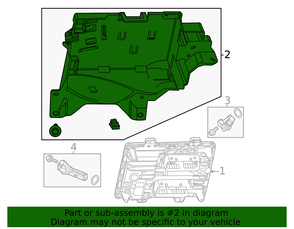 Genuine GM Engine Control Module Bracket 85116412