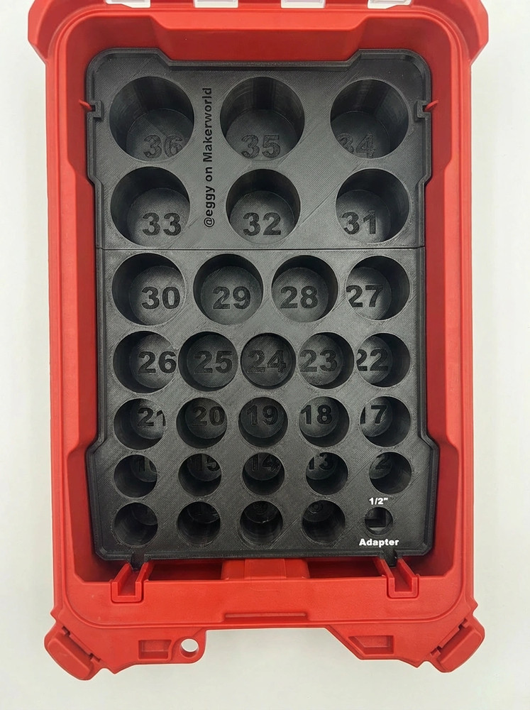 Fits Milwaukee 49-66-7015 Impact Socket Insert PACKOUT Organizer (Insert Only)