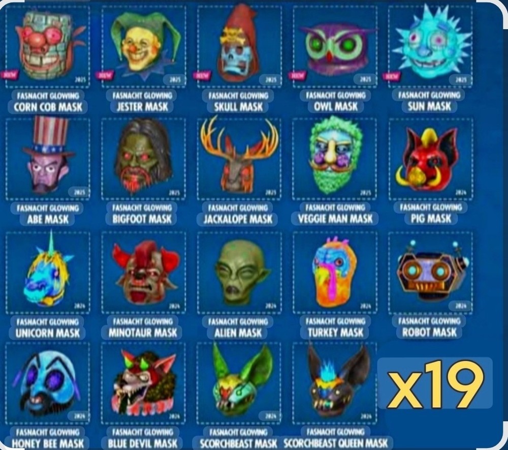 Fallout 76 Glowing Mask Set (19)  Xbox