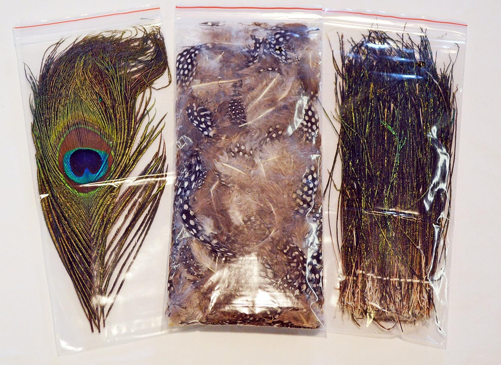 Fly Tying Material Feather and Dubbing Bulk Starter Kit, Bulk Fly Tying Kit by